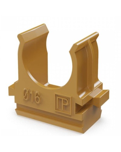 Крепёж-клипса для труб АБС-пластик бук D16 (100 шт) (PR13.0045). Крепление для труб ПВХ. Промрукав в Якутске