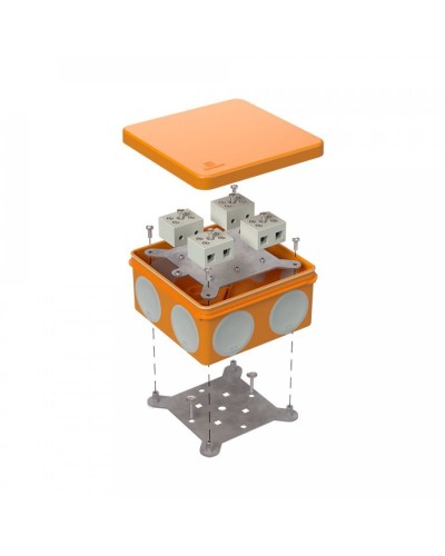Коробка огнестойкая 100х100х50 (60-0300-FR10.0-8). Коробка огнестойкая для открытой установки. Промрукав в Якутске