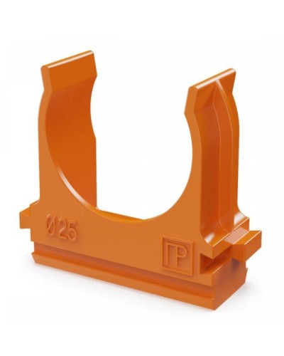 Крепёж-клипса для труб АБС-пластик оранжевая D25 (100 шт) (PR13.0065). Крепление для труб ПВХ. Промрукав в Якутске