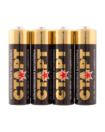 СТАРТ LR6-SH4-BOX (1,5 В, AA, LR6), упак. 4 шт.. Алкалиновые батарейки. СТАРТ в Якутске